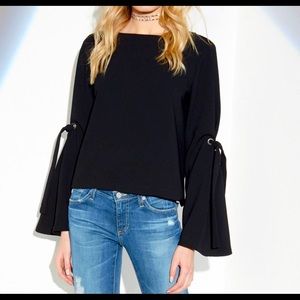 Fifteen Twenty-Grommet Tie Sleeve Top